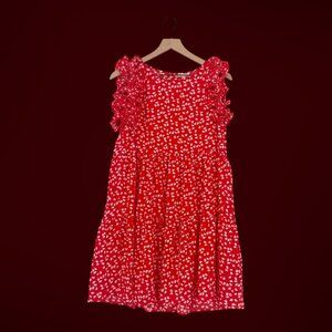 NWT JODIFL Layla Red Tiered Mini Dress Size M